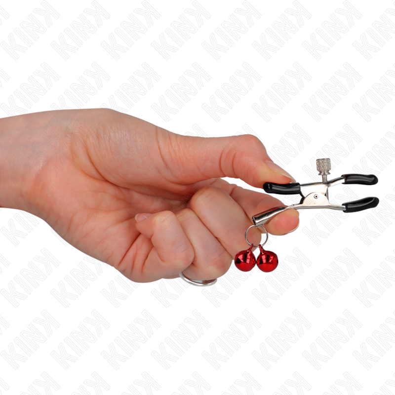KINK - PINZA NARIZ DOBLE CAMPANA ROJA 6 CM