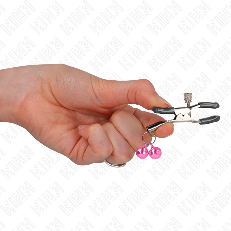 KINK - PINZA PARA NARIZ DOBLE CAMPANA ROSA 6 CM