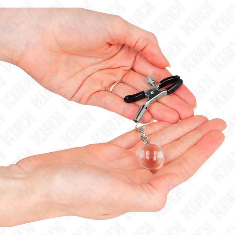 KINK - SILVER GLASS NOZZLE CLAMPS 6 CM
