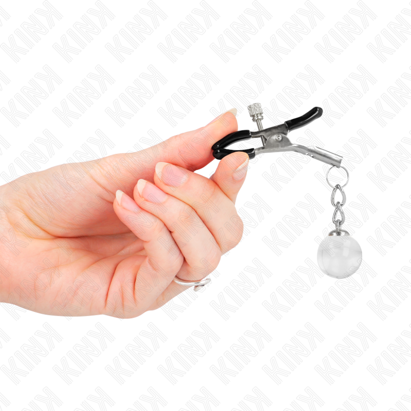 KINK - SILVER GLASS NOZZLE CLAMPS 6 CM