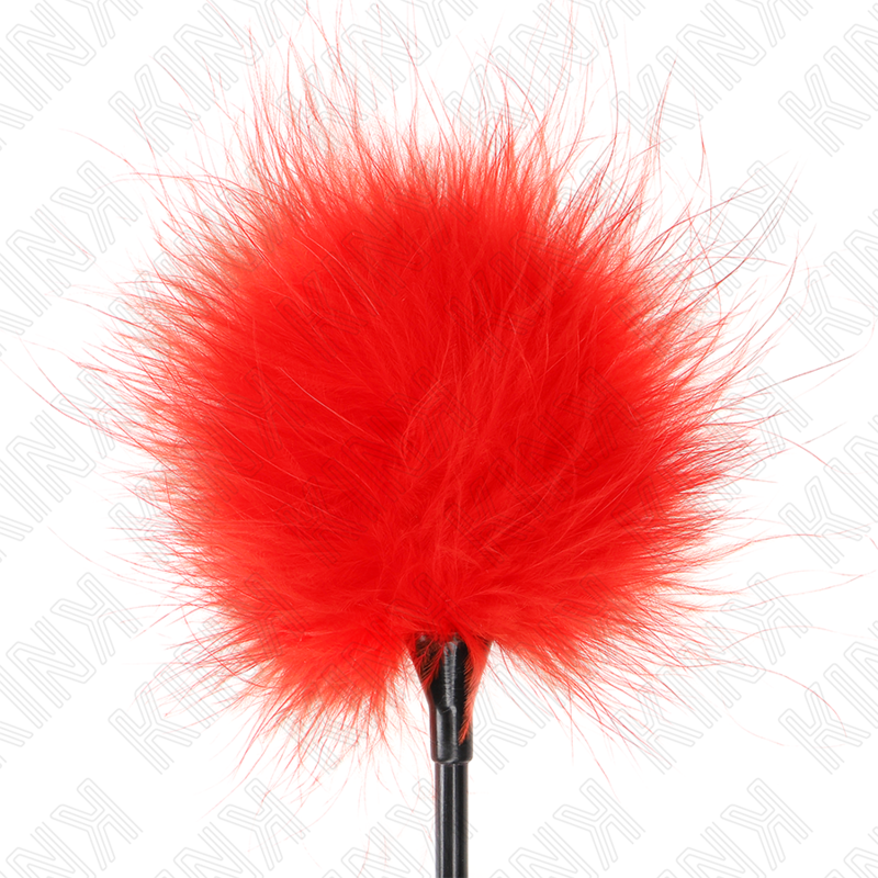 KINK - PLUMAS DE COSQUILLAS ROJAS UTILIZADAS EN KIT DE BONDAGE 27 CM
