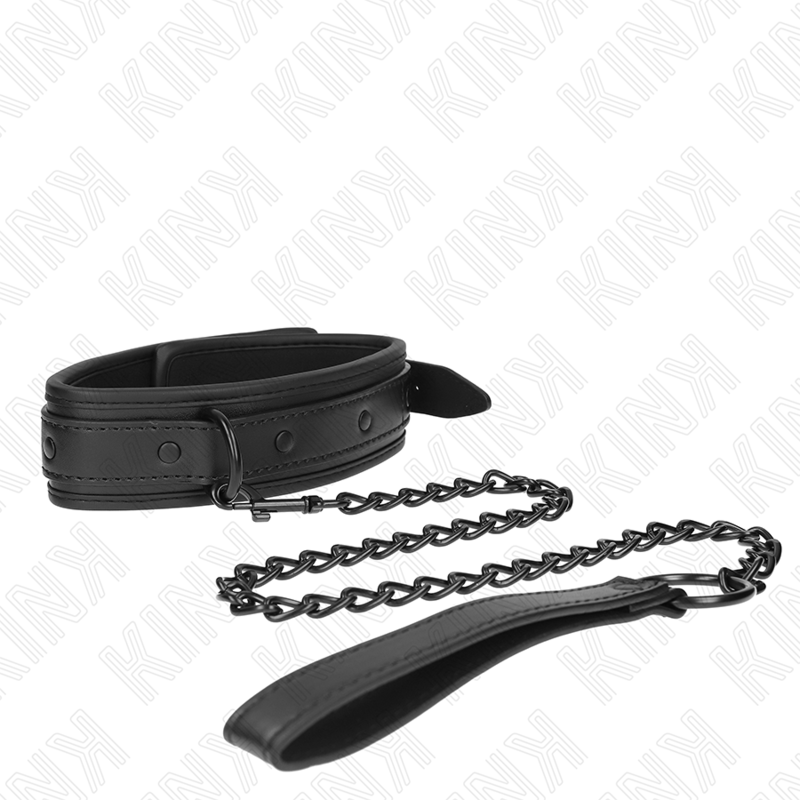 KINK - COLLAR BONDAGE DE NEOPRENO MODELO 2 CON CINTURÓN AJUSTABLE DE 78 CM 37,5 X 49,5 CM