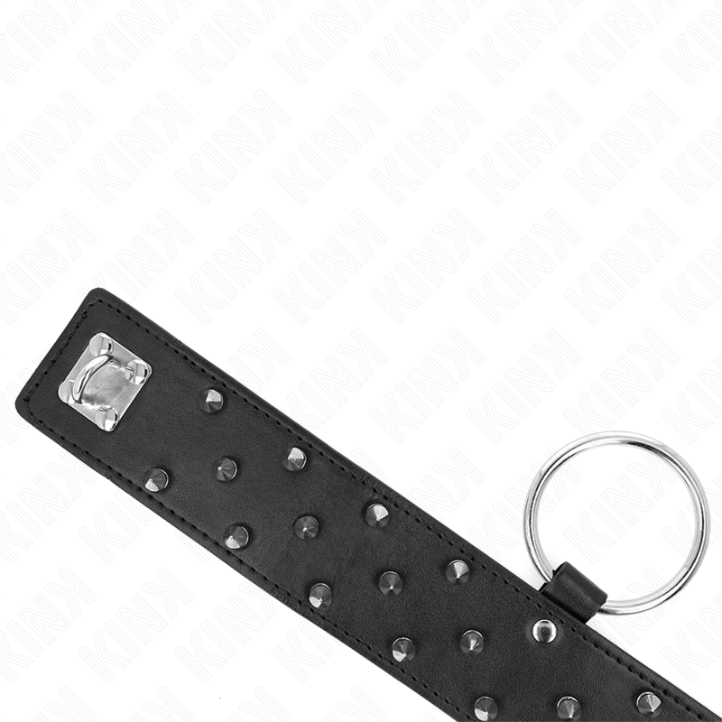 KINK - 65 CM NECKLACE WITH LEASH WITH SILVER NAILS MODEL 5 ADJUSTABLE 36-43 CM X 5 CM
