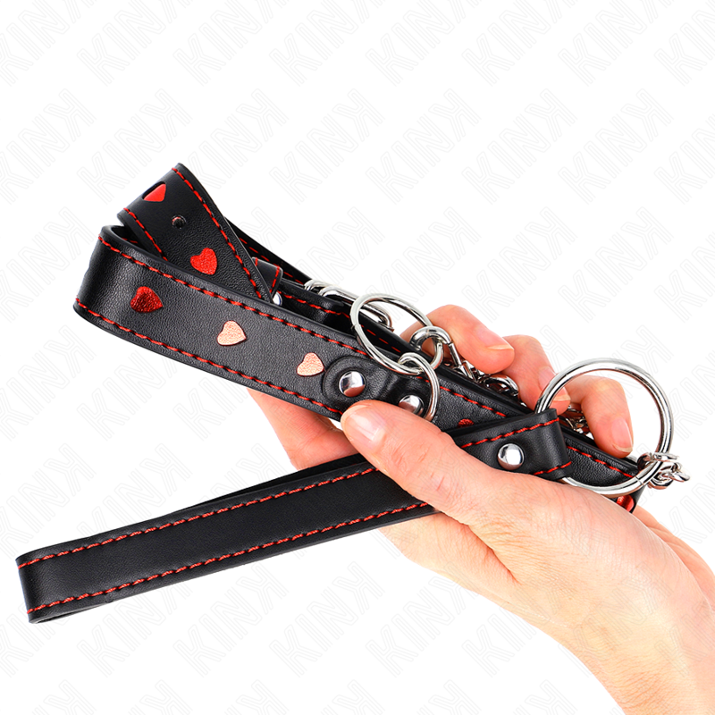 KINK - COLLAR CON CORREA 65 CM DETALLES CORAZÓN 52,5 X 2,5 CM
