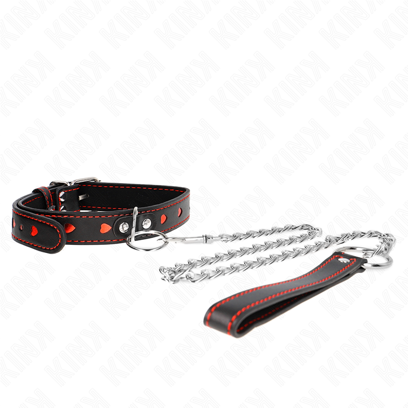 KINK - COLLAR CON CORREA 65 CM DETALLES CORAZÓN 52,5 X 2,5 CM