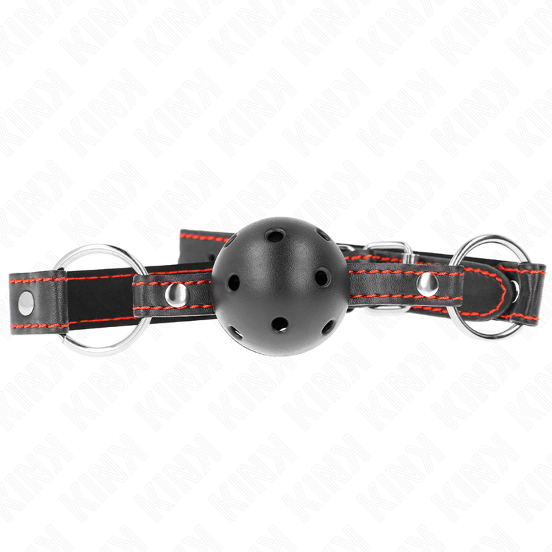 KINK - MORDAZA DE BOLA HUECO NEGRO DURO MODELO 2 65 x 2,5 CM