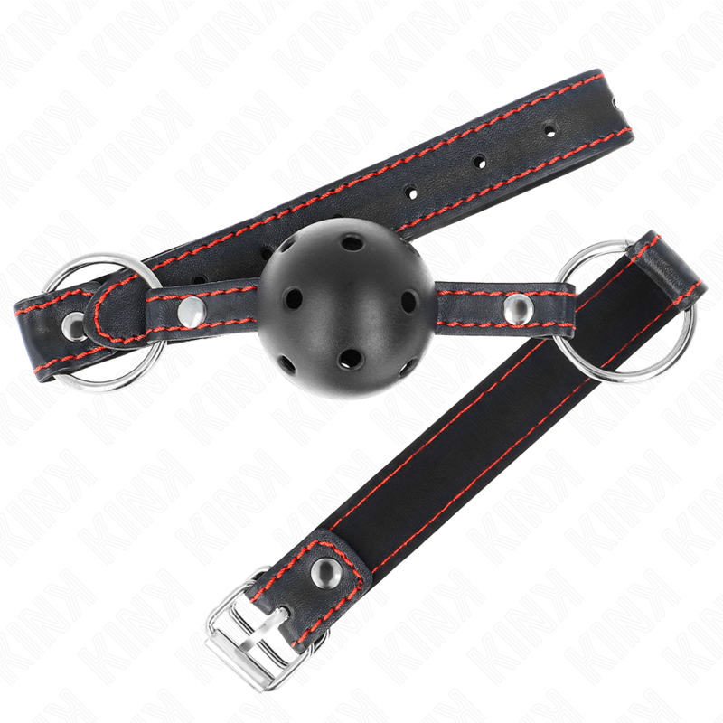 KINK - MORDAZA DE BOLA HUECO NEGRO DURO MODELO 2 65 x 2,5 CM