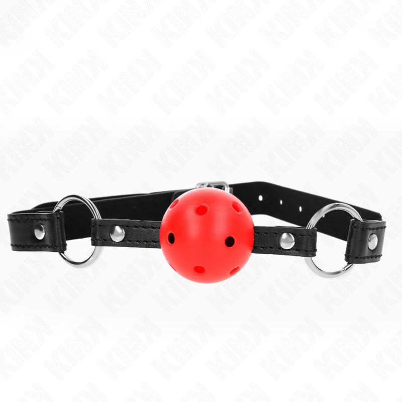 KINK - MORDAZA HUECO ROJA DURA DE 4,5 CM MODELO 1 63,5 X 2 CM