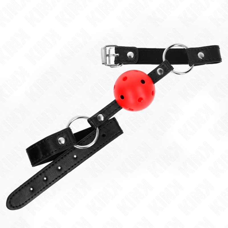 KINK - MORDAZA HUECO ROJA DURA DE 4,5 CM MODELO 1 63,5 X 2 CM