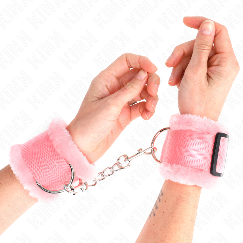 KINK - FORRO DE PELO ROSA AJUSTABLE A LA MUÑECA 17-31 CM X 7 CM
