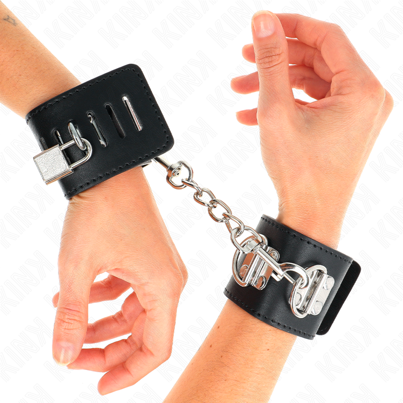 KINK - ESPOSAS MULTIPOSICIÓN CON CIERRE DE CANDADO NEGRO AJUSTABLE 16-23 CM X 5,5 CM