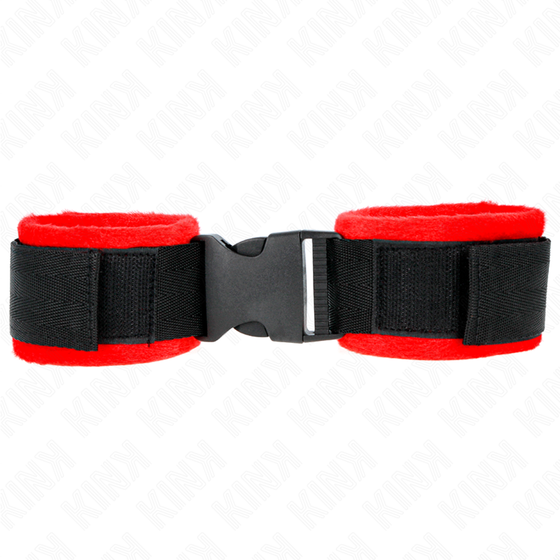 KINK - RESTRICCIONES PARA MUÑECAS DE NYLON CON GANCHO Y BUCLE NEGRO MODELO 1 AJUSTABLE 25-35 CM X 6 CM