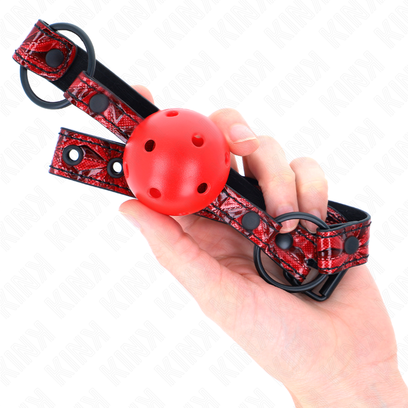 KINK - MORDAZA DE BOLA ESTÁNDAR DIAMANTE 4,5 CM MODELO 1 64,5 CM AJUSTABLE 42-60 CM