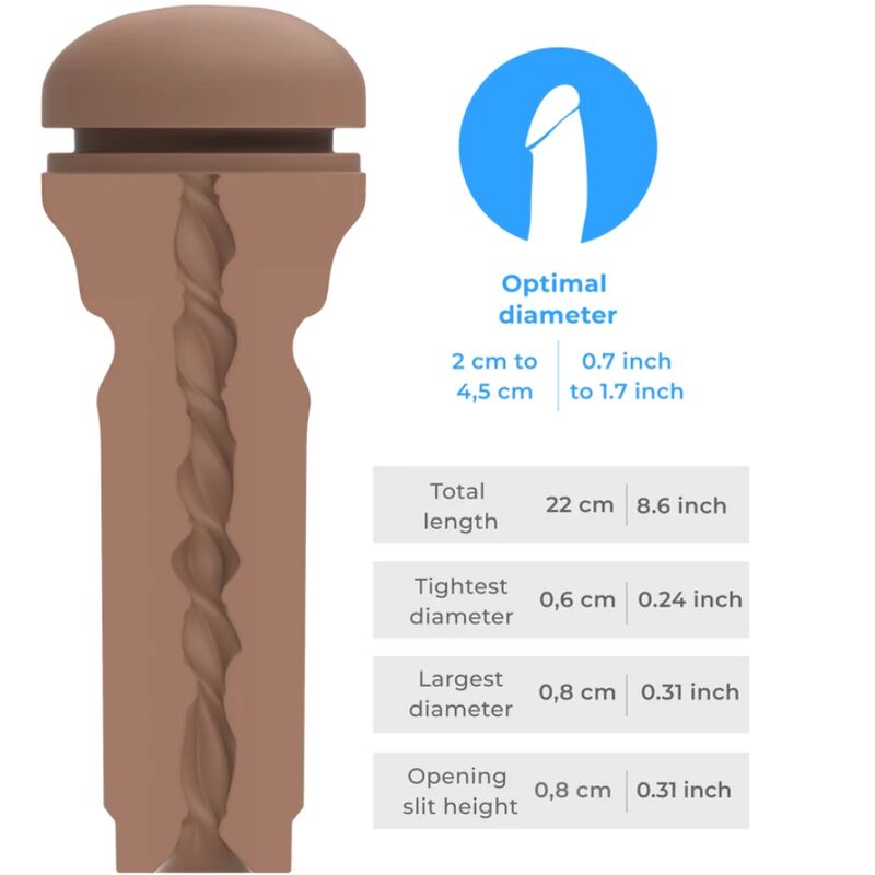 KIIROO - FEEL STROKER TRASERO EXTRA APRETADO MARRÓN MEDIO