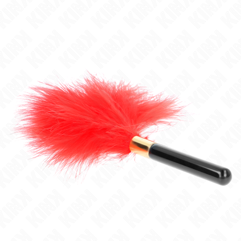 KINK - PLUMAS COSQUILLAS ORO METAL ROJO 18 CM