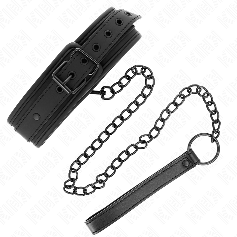 KINK - COLLAR BONDAGE DE NEOPRENO MODELO 1 CON CINTURÓN AJUSTABLE DE 78 CM 37,5 X 49,5 CM
