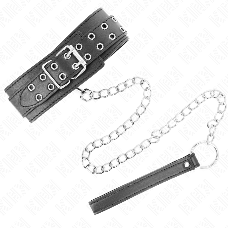 KINK - COLLAR CON CORREA 65 CM AJUSTABLE HEBILLAS PLATA 33-46 CM X 5,5 CM