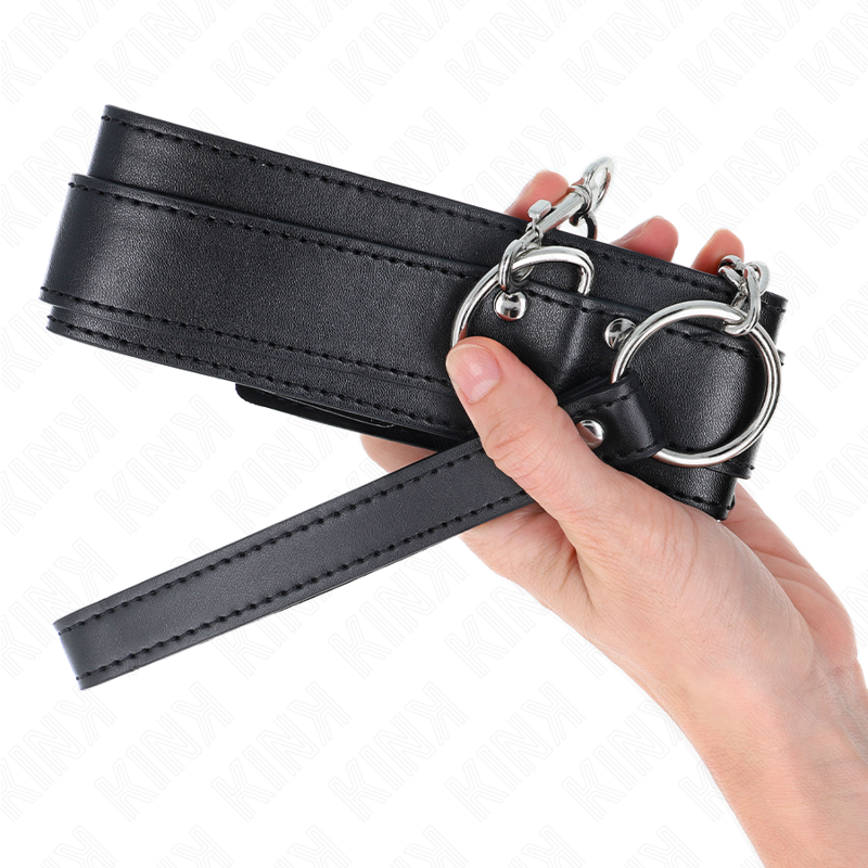 KINK - COLLAR CON CORREA 65 CM AJUSTABLE HEBILLAS PLATA 33-46 CM X 5,5 CM