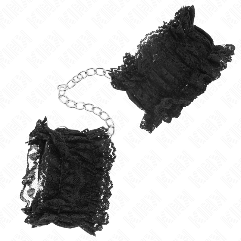 KINK - SUJECIONES ELÁSTICAS PARA MUÑECAS DE ENCAJE NEGRO