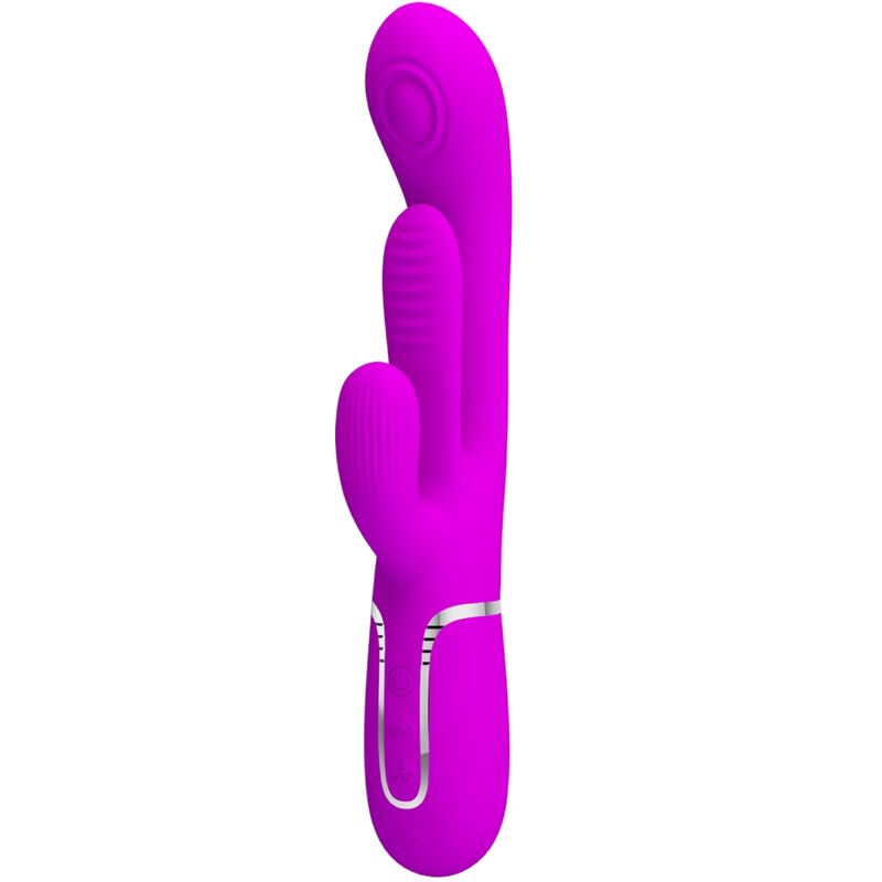 PRETTY LOVE - VIBRADOR MULTIFUNCIONAL SHANIA TRIPLE RABBIT ROSA