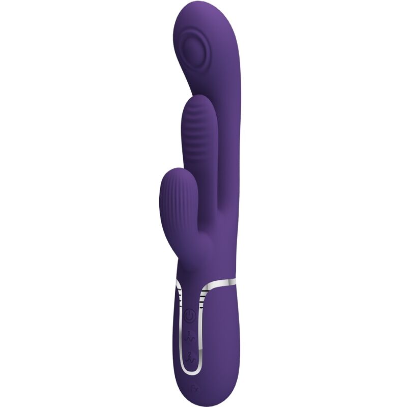 PRETTY LOVE - VIBRADOR MULTIFUNCIONAL SHANIA TRIPLE RABBIT PÚRPURA