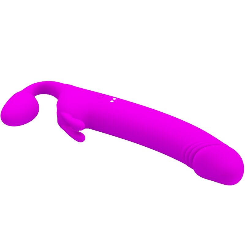 PRETTY LOVE - ZANINI STRAPLESS STRAP-ON 10 VIBRACIONES PÚRPURA