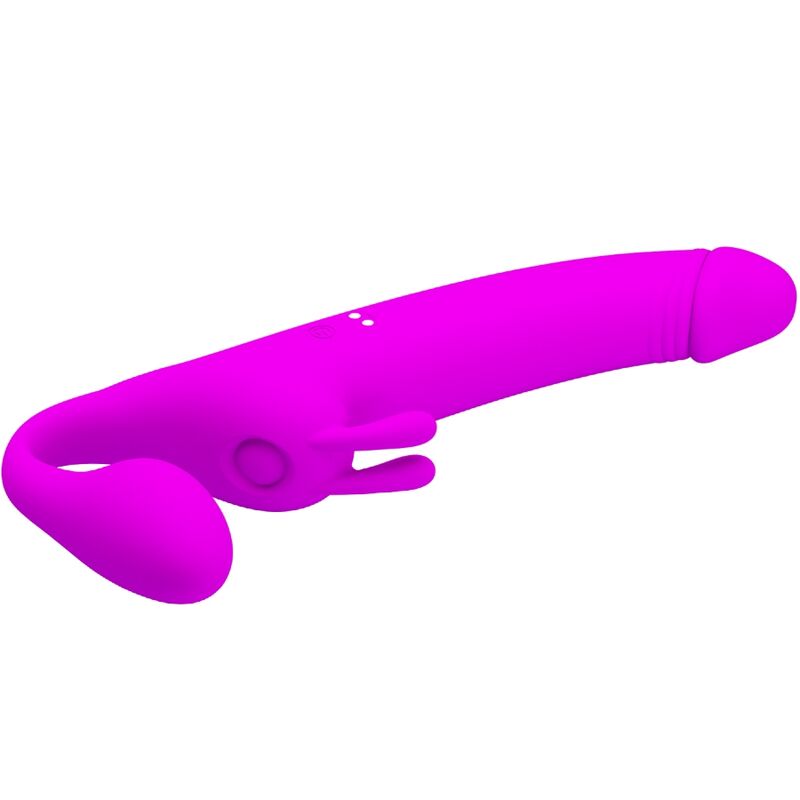 PRETTY LOVE - ZANINI STRAPLESS STRAP-ON 10 VIBRACIONES PÚRPURA