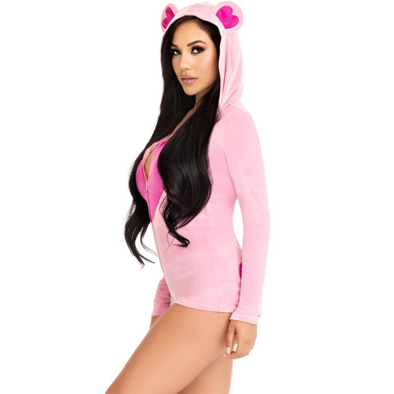 LEG AVENUE - BODY DE OSO DE TERCIOPELO ROSA M