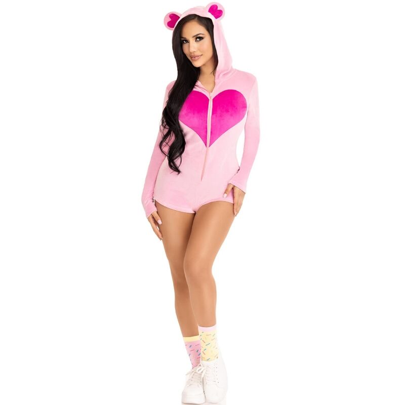 LEG AVENUE - BODY DE OSO DE TERCIOPELO ROSA M