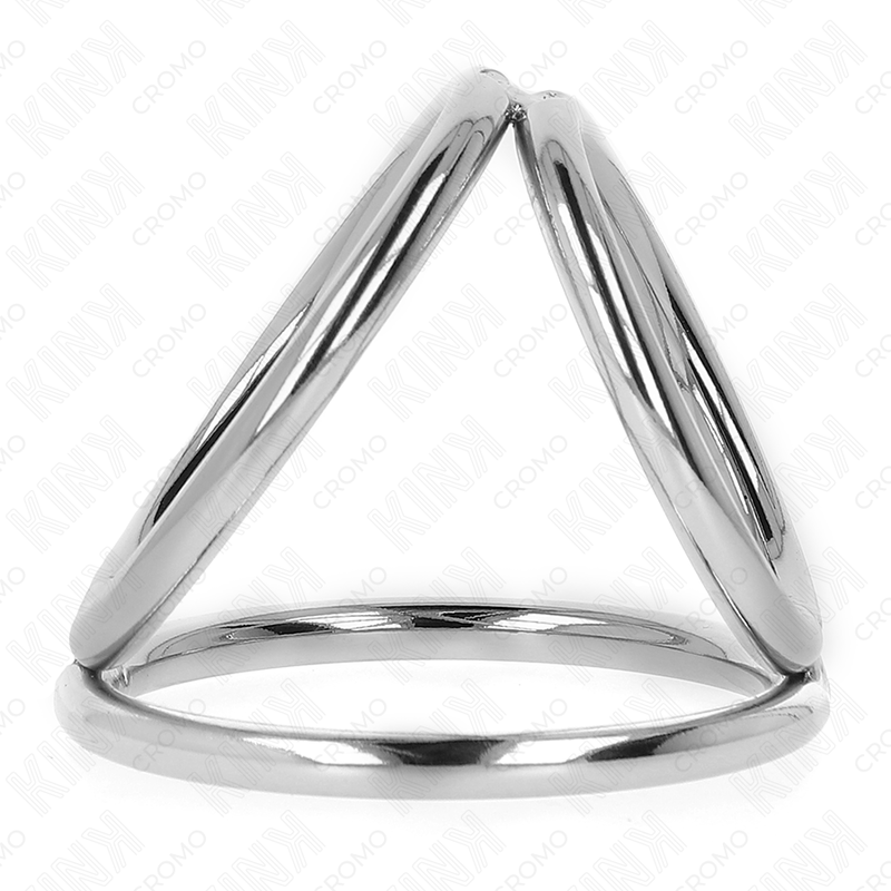 KINK - ANILLO PARA PENE TRIPLE DE METAL CROMADO DE 3,2 CM A 4,5 CM