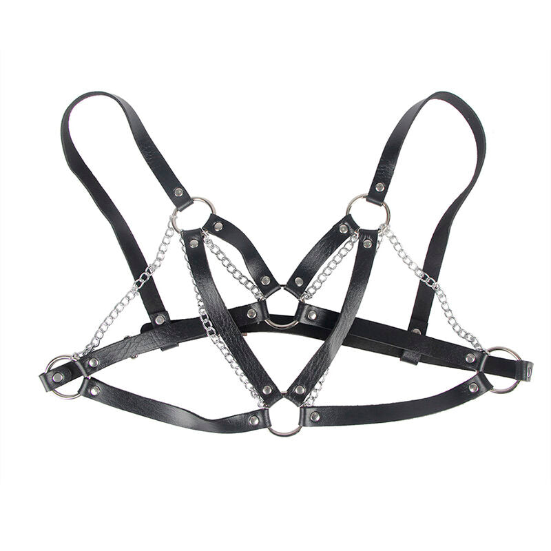 SUBBLIME - 953713 CINTURÓN PUNK BONDAGE HEBILLA DE METAL NEGRO TALLA ÚNICA