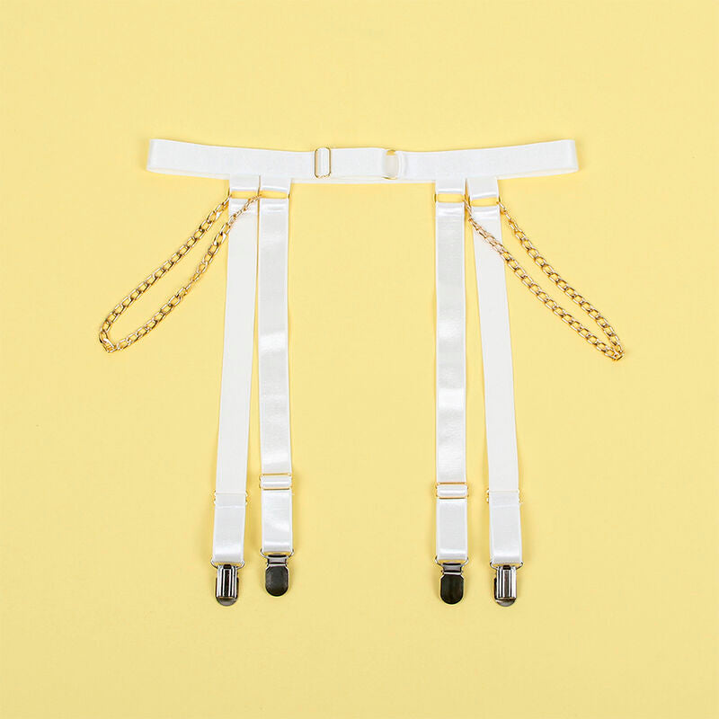 SUBBLIME - 954284 BODY CON CADENAS + LIGUERO BLANCO S/M