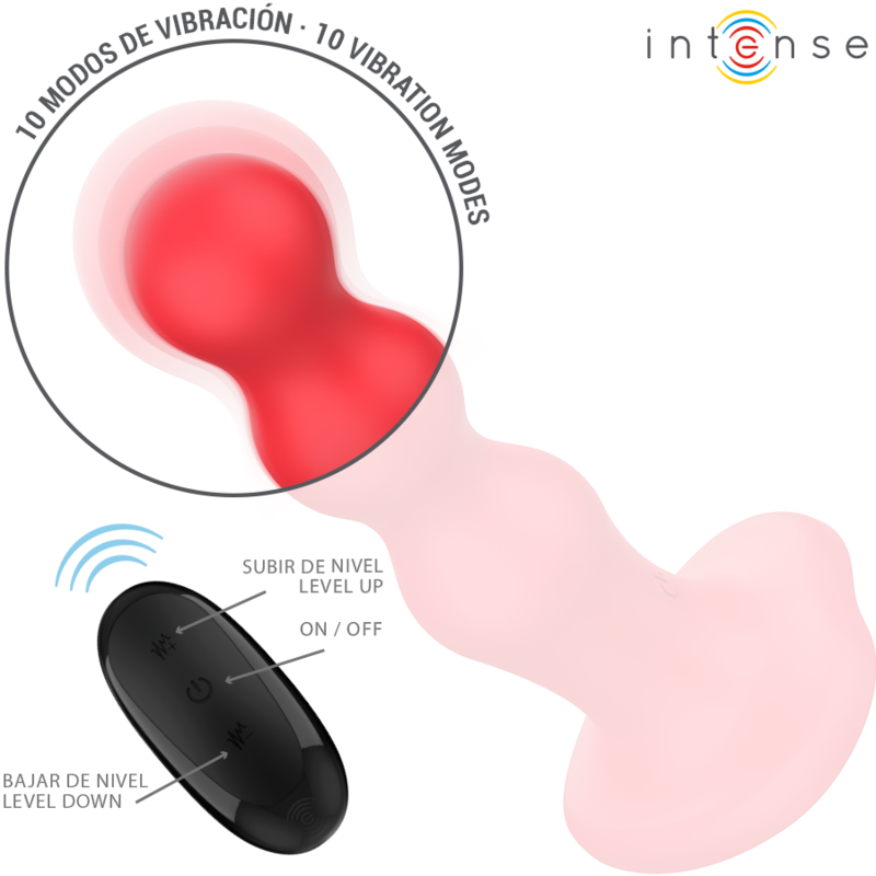 INTENSE - VIBRADOR CODY CON VENTOSA ROJA CONTROL REMOTO