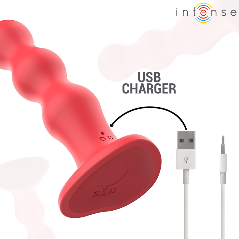 INTENSE - VIBRADOR CODY CON VENTOSA ROJA CONTROL REMOTO