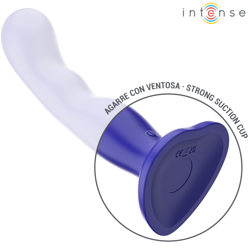 INTENSE - VIBRADOR SHORTY CON VENTOSA AZUL CONTROL REMOTO