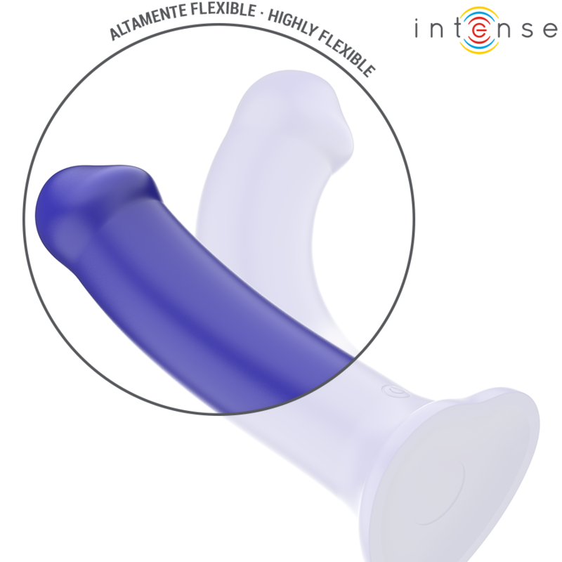 INTENSE - VICTORIA VIBRADOR CON VENTOSA 10 VIBRACIONES CONTROL REMOTO AZUL OSCURO