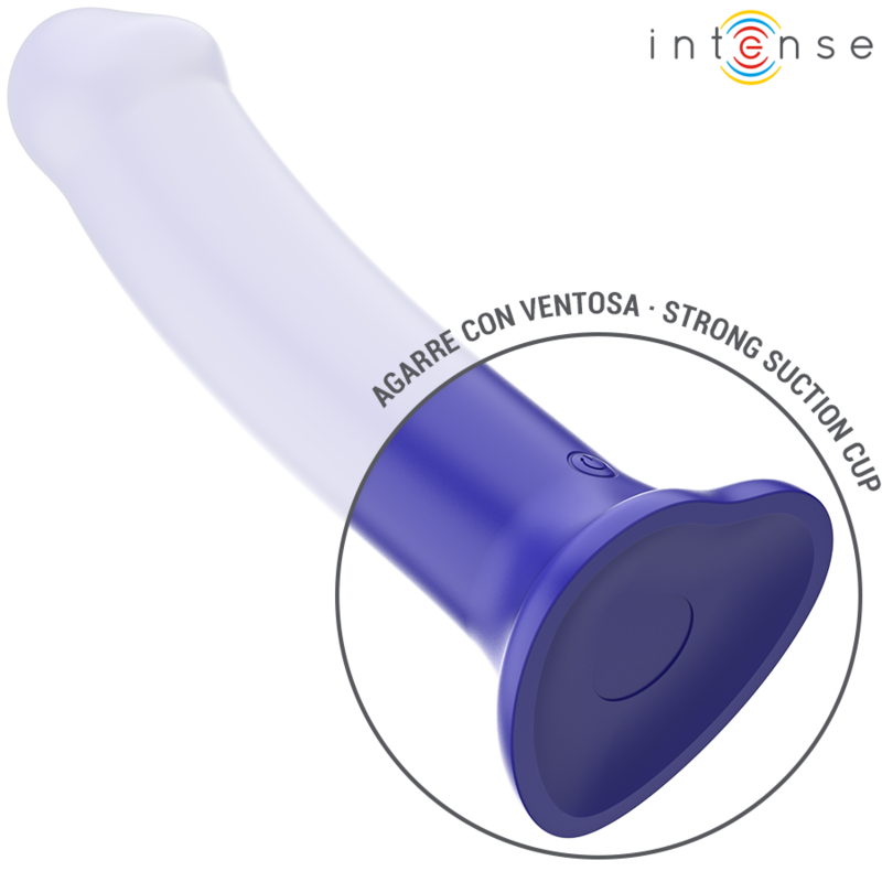 INTENSE - VICTORIA VIBRADOR CON VENTOSA 10 VIBRACIONES CONTROL REMOTO AZUL OSCURO