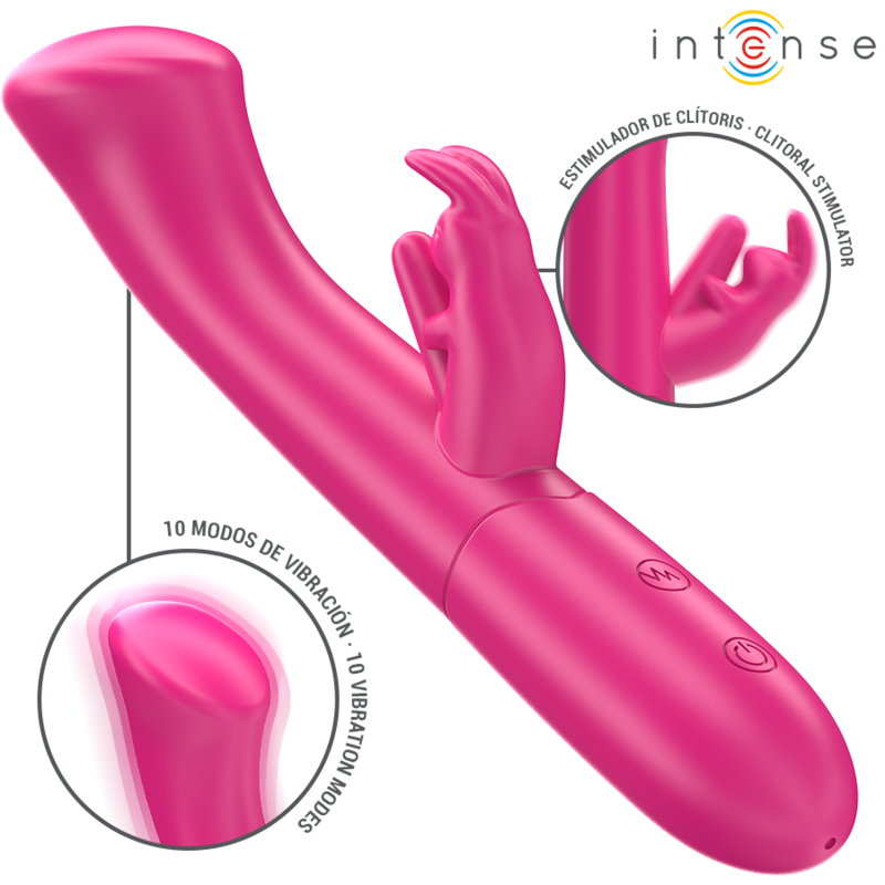 INTENSE - JULIET RABBIT VIBRADOR 18,6 CM 10 VIBRACIONES ROSA