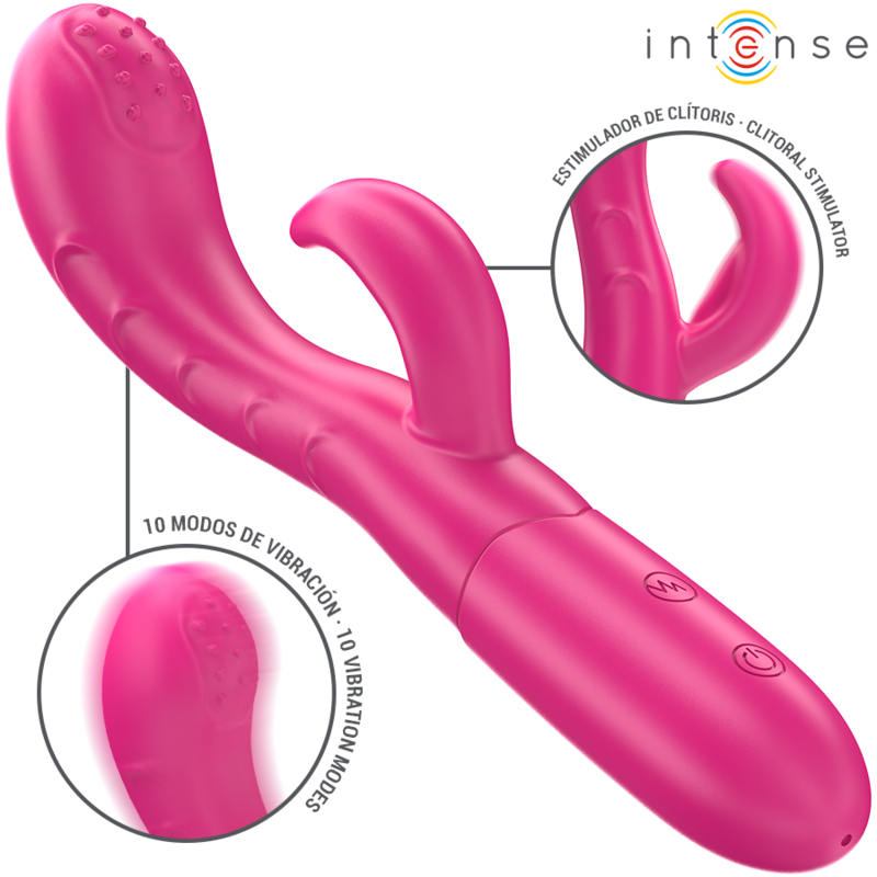 INTENSE - AMARA VIBRADOR CON LENGUA ESTIMULANTE 10 VIBRACIONES ROSA