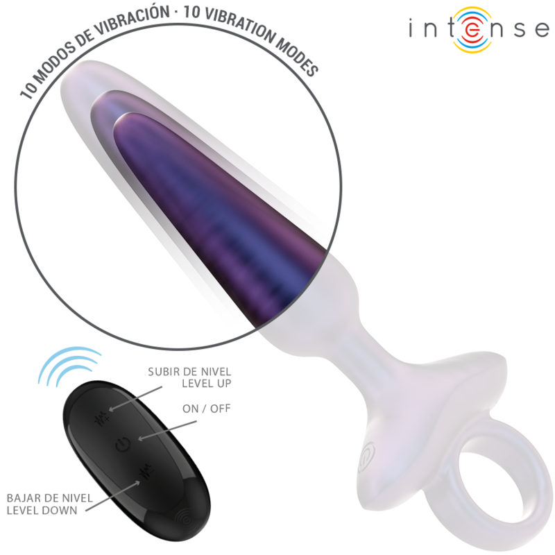 INTENSE - VIBRADOR PLUG ANAL MARLON MODELO 4 CONTROL REMOTO