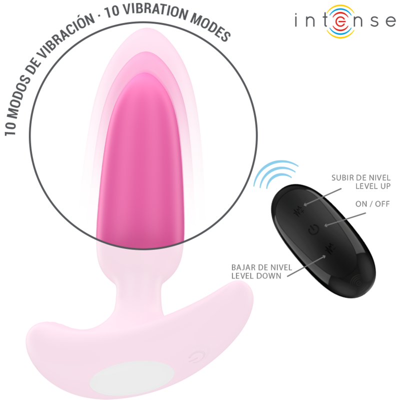 INTENSE - ROSS PLUG ANAL 10 VIBRACIONES CONTROL REMOTO ROSA