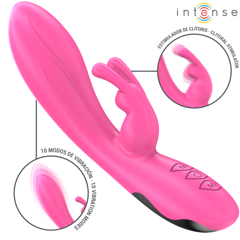 INTENSE - VIBRADOR RANDALL RABBIT 10 VIBRACIONES ROSA