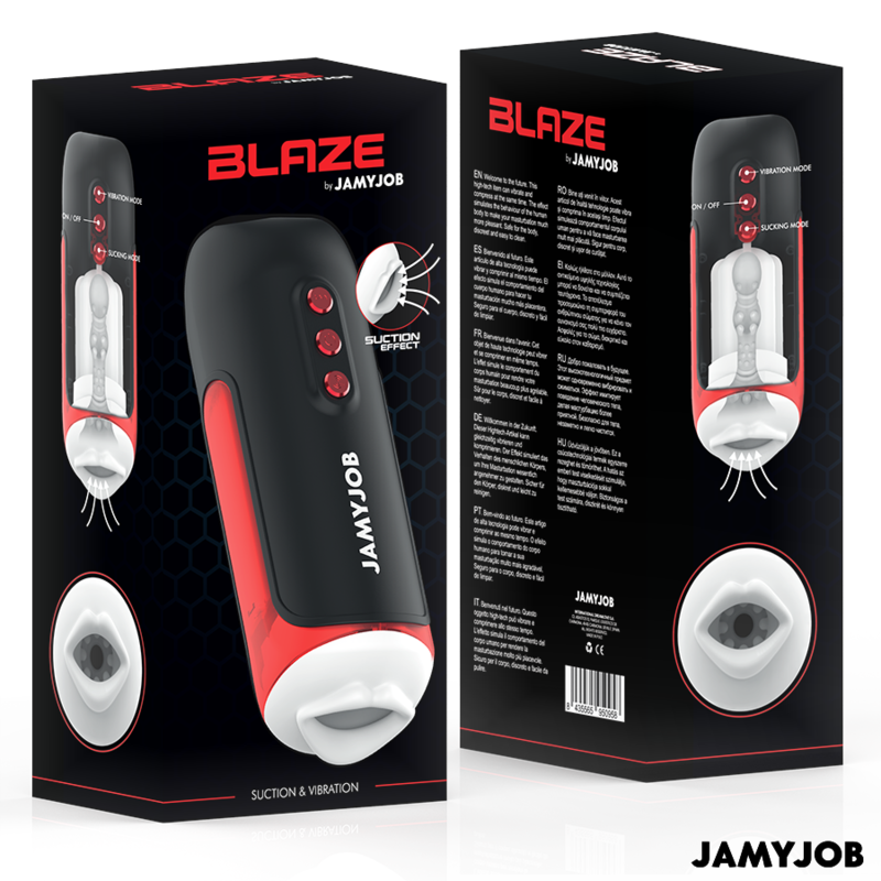 JAMYJOB - MASTURBADOR BOCAL AUTOMÁTICO BLAZE 5 MODOS DE SUCCIÓN Y VIBRACIÓN