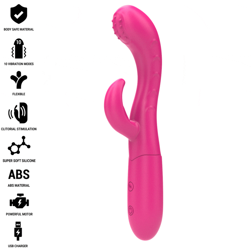 INTENSE - AMARA VIBRADOR CON LENGUA ESTIMULANTE 10 VIBRACIONES ROSA