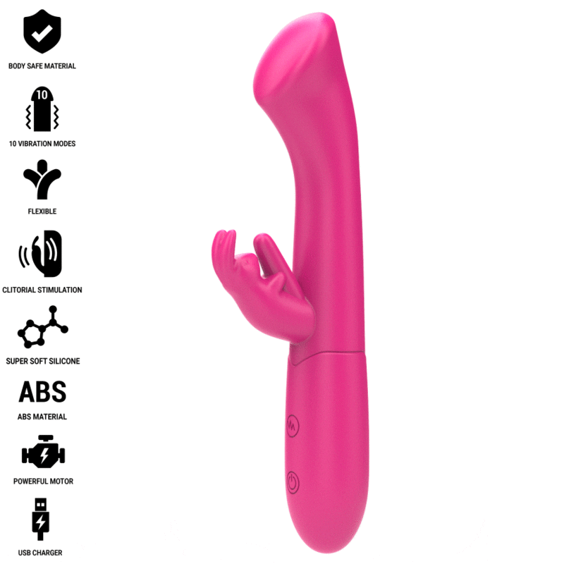 INTENSE - JULIET RABBIT VIBRADOR 18,6 CM 10 VIBRACIONES ROSA