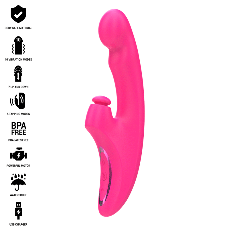 INTENSE - VIBRADOR EMI 13,5 CM MULTIFUNCION 3 EN 1 10 VIBRACIONES ROSA
