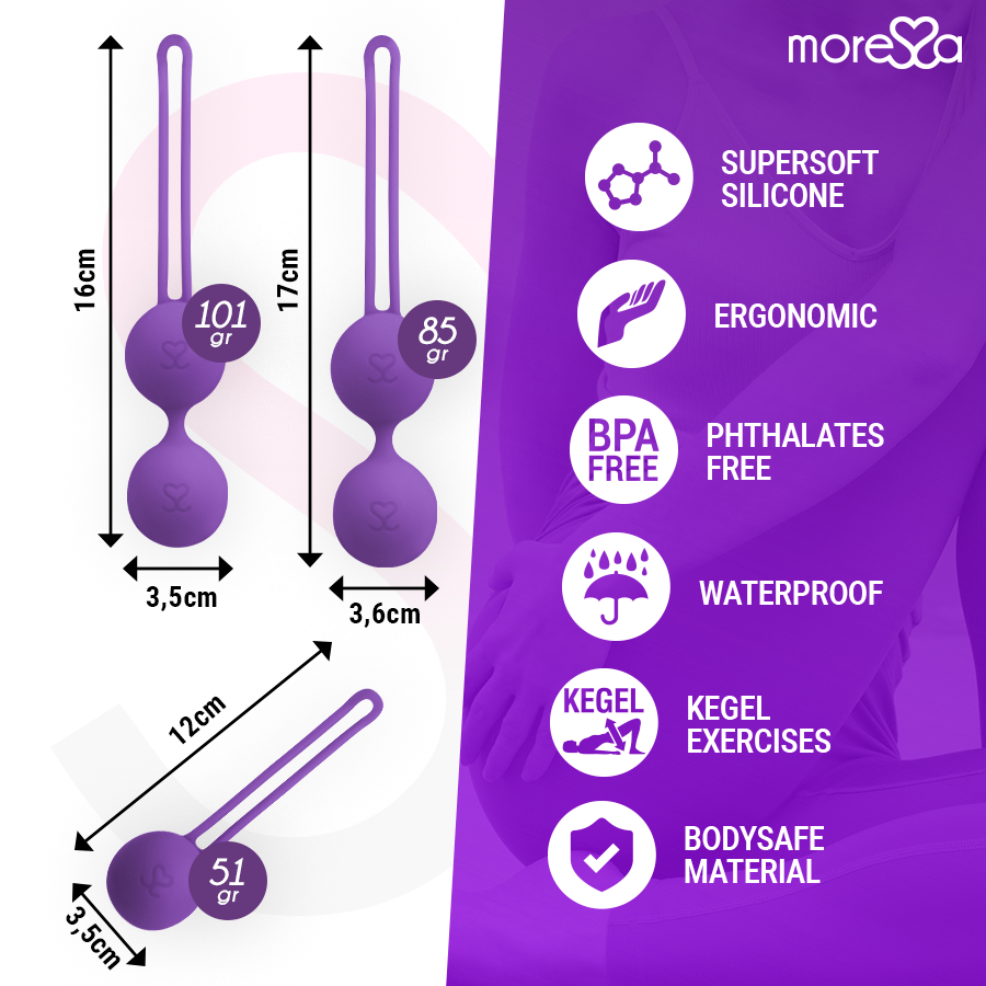 MORESSA - SET DE SILICONA PREMIUM OSIAN PÚRPURA