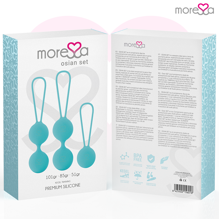MORESSA - SET OSIAN DE SILICONA PREMIUM TURQUESA