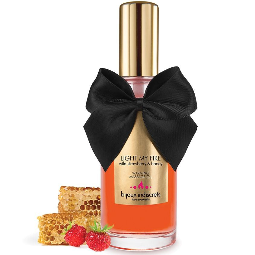 BIJOUX - ACEITE DE MASAJE EFECTO CALOR CON AROMA A FRESA