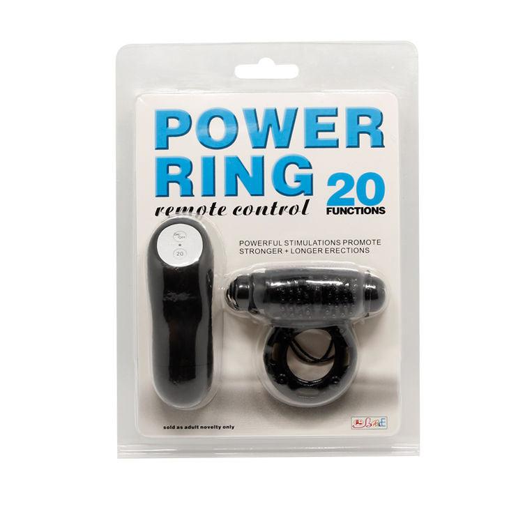 BAILE - ANEL DE CONTROLE REMOTO PRETO 20V - Intimate Vibes